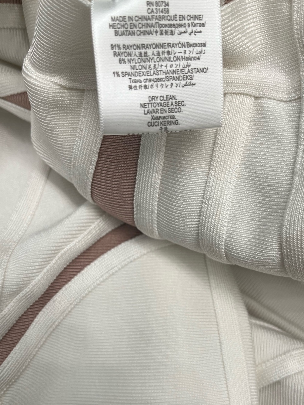 HERVE LEGER RUNWAY ANGELIQUE TWO-TONE BANDAGE DRESS SZ S - Picture 6 of 9